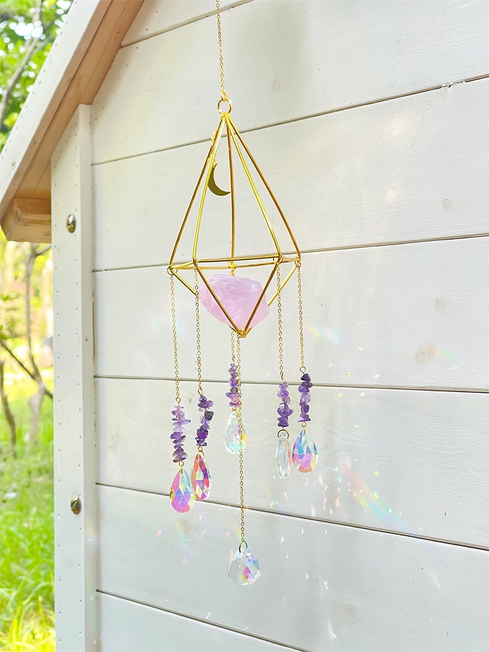 Handmade Rainbow Crystal Suncatcher — Prism Window Sun Catcher