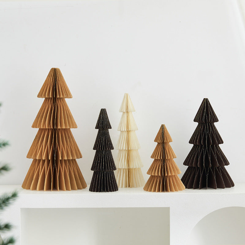 Paper Christmas Tree – Indoor Tabletop Holiday Scene Decoration