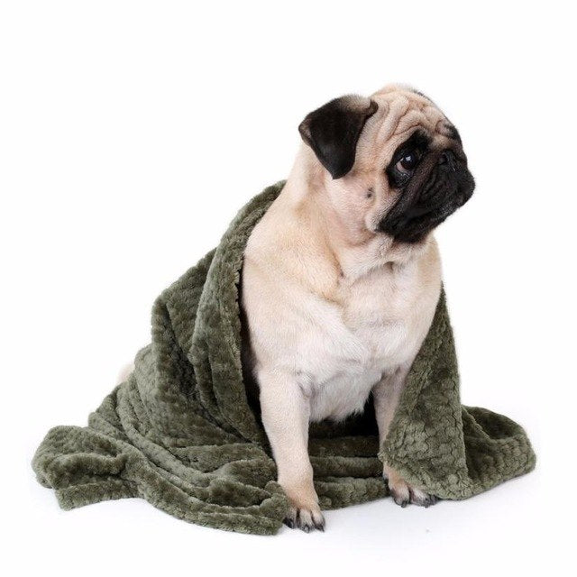 Soft Flannel Pet Blanket – Warm & Cosy Travel Blanket for Dogs & Cats (70×100cm)