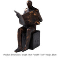 Reader Resin Statue – European Style Bookshelf Ornament & Bookend
