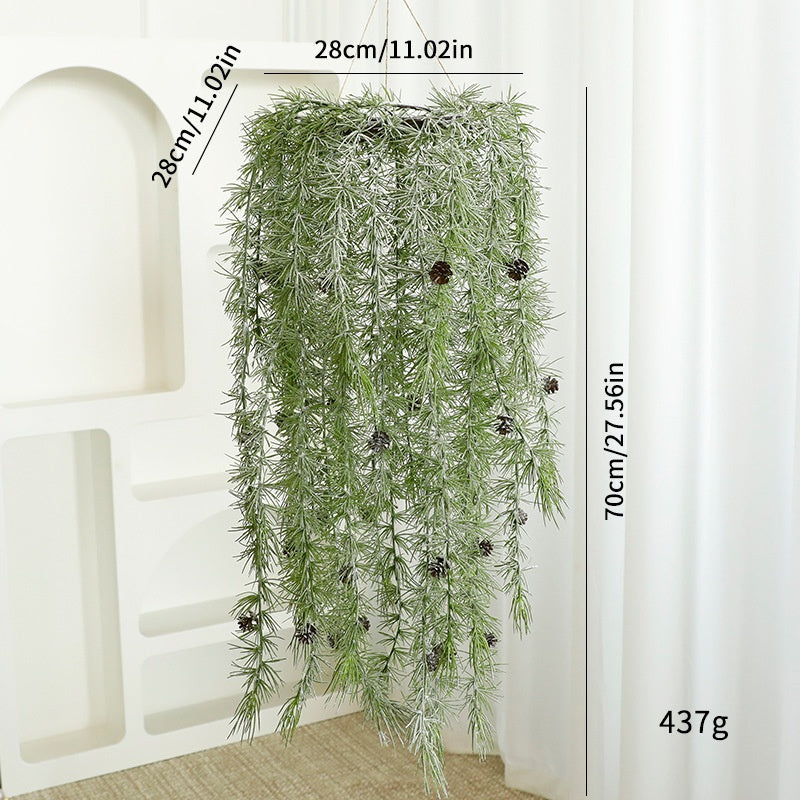 Faux Green Vine Hanging Basket – Christmas Decoration Hanging Ornament