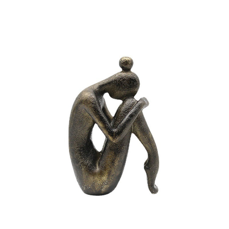 Yoga Girl Bookend – Resin Desktop Sculpture & Home Décor Accent