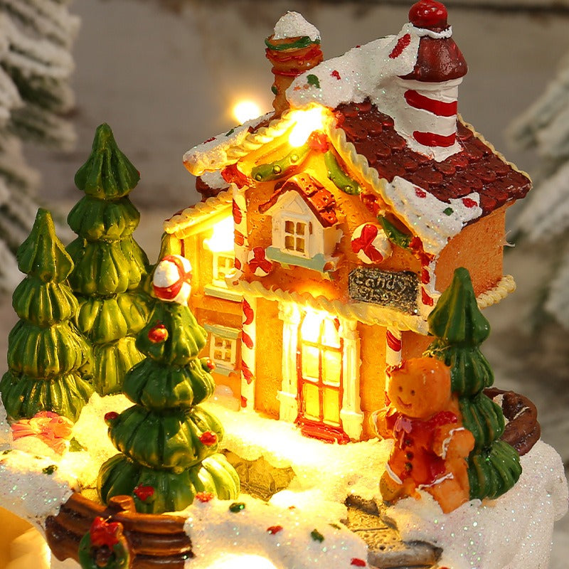 Christmas Luminous Music House – Eight-Tone Music Box Night Light Hut