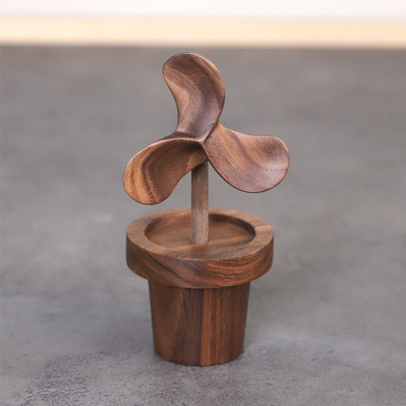 Windmill Essential Oil Diffuser – Vintage Wood Aromatherapy Décor