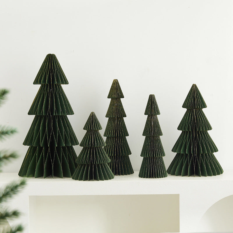 Paper Christmas Tree – Indoor Tabletop Holiday Scene Decoration