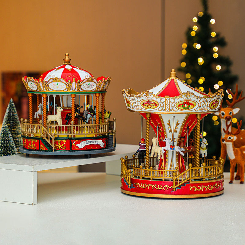 Christmas Carousel Music Box – Festive Ornament & Holiday Decoration