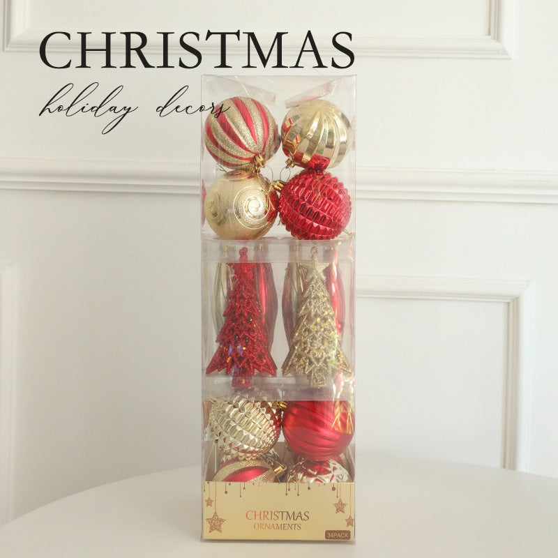Christmas Hand-Painted Ornament Ball Set – Festive Tree Decorations