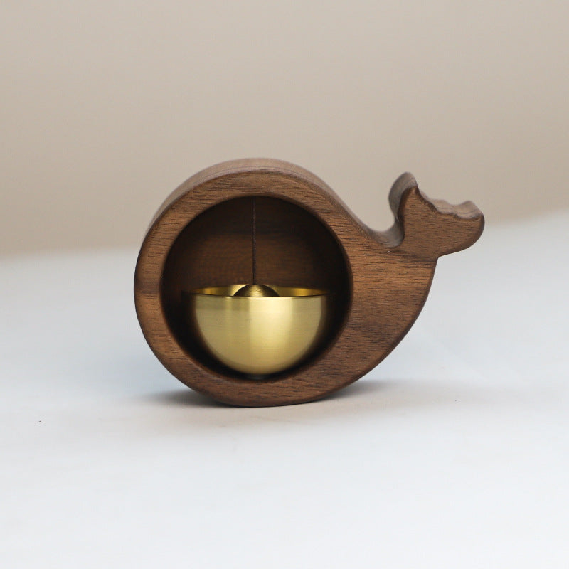 Japanese Walnut & Copper Wind Chime Doorbell — Zen Entryway Decor