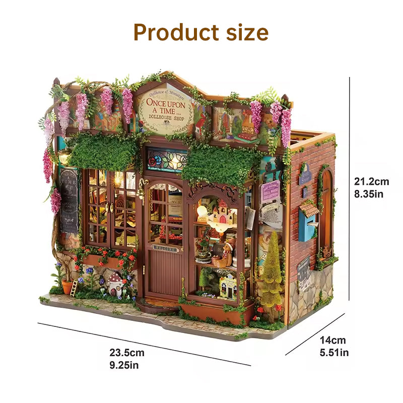 DIY Fairy-tale Wooden Wonderhouse – Miniature Bookend & Bookshelf Décor Kit