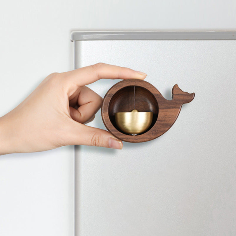 Japanese Walnut & Copper Wind Chime Doorbell — Zen Entryway Decor