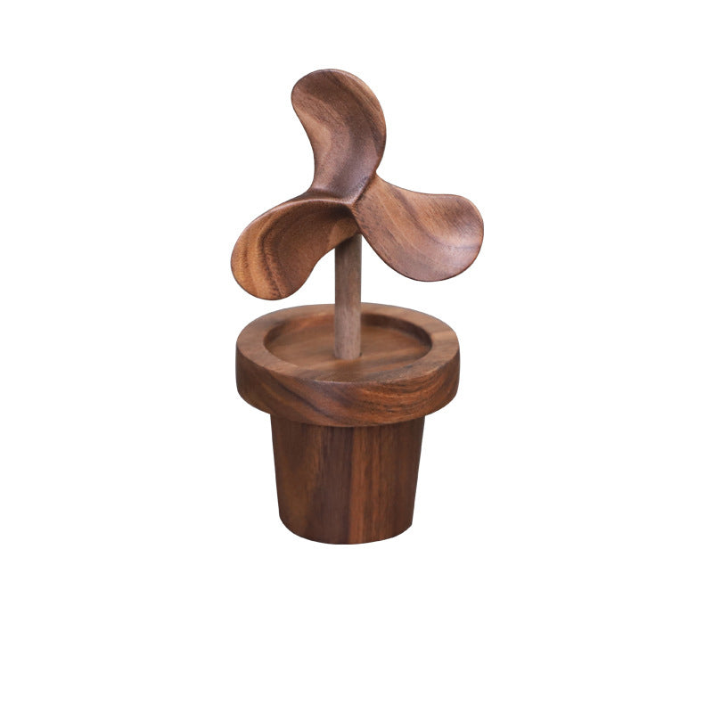 Windmill Essential Oil Diffuser – Vintage Wood Aromatherapy Décor