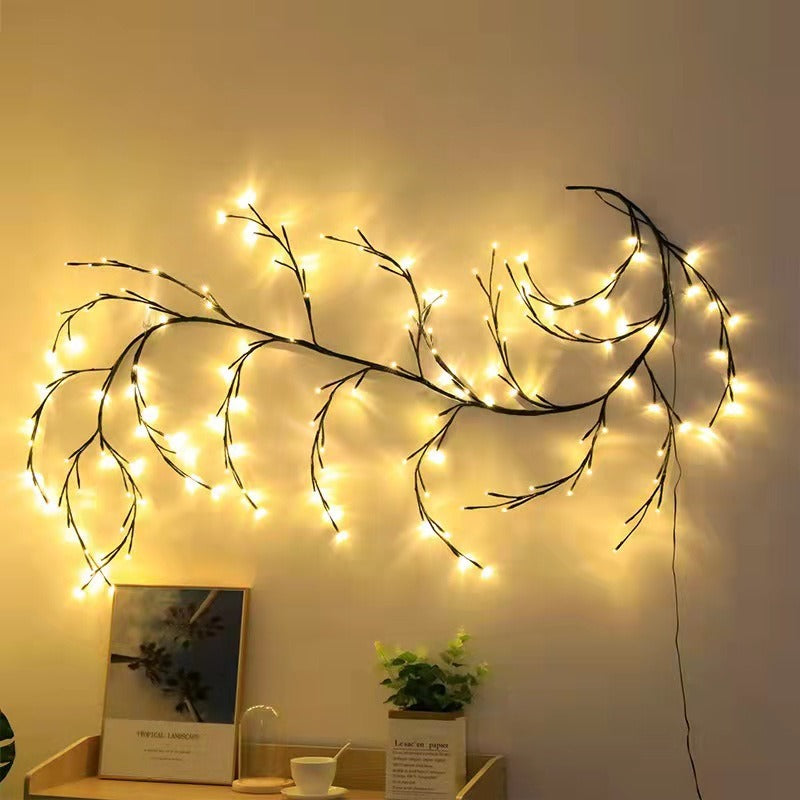 LED Rattan Twig Light String – Warm White Fairy Lights for Christmas & Home Decor