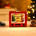 Luminous Spinning TV Music Box – Christmas Desktop Ornament & Festive Gift