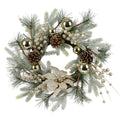 Christmas Wreath 20 Inch – Warm Light Door Decoration