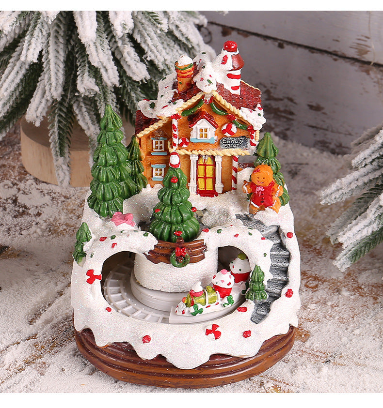 Christmas Luminous Music House – Eight-Tone Music Box Night Light Hut