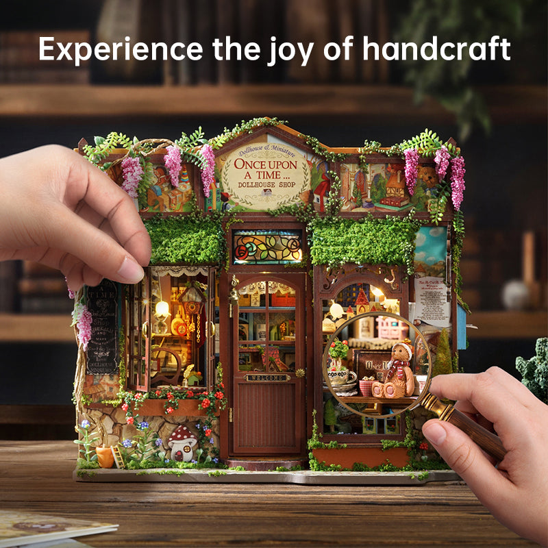 DIY Fairy-tale Wooden Wonderhouse – Miniature Bookend & Bookshelf Décor Kit