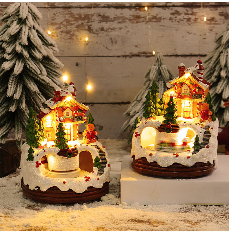Christmas Luminous Music House – Eight-Tone Music Box Night Light Hut