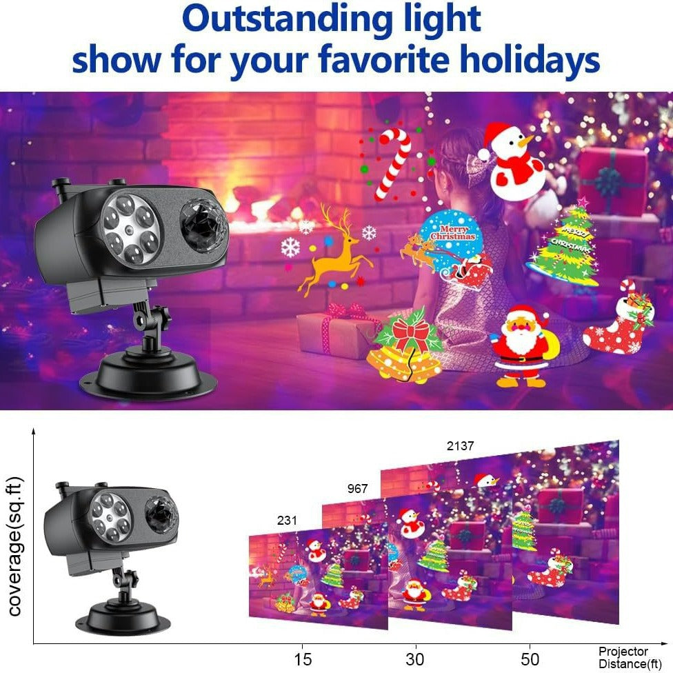 LED Christmas Projection Lights – Outdoor Waterproof Lawn & Garden Atmosphere Lights