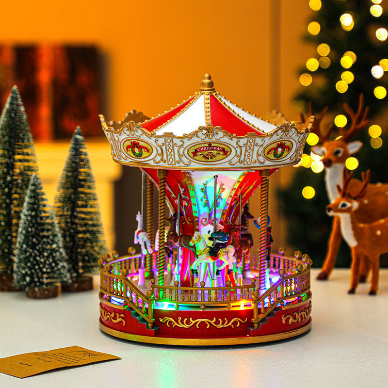 Christmas Carousel Music Box – Festive Ornament & Holiday Decoration