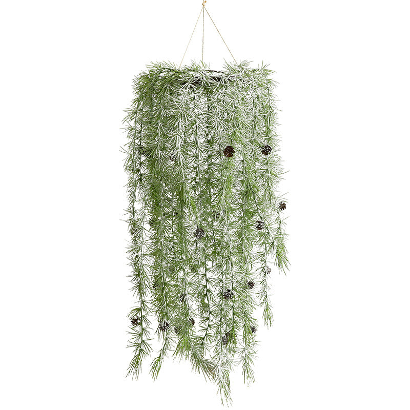 Faux Green Vine Hanging Basket – Christmas Decoration Hanging Ornament