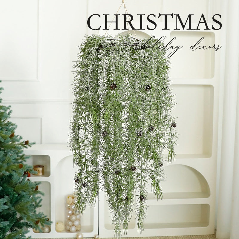 Faux Green Vine Hanging Basket – Christmas Decoration Hanging Ornament