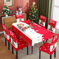 Christmas Tablecloth & Chair Cover Set – Waterproof Festive Dining Table Decoration
