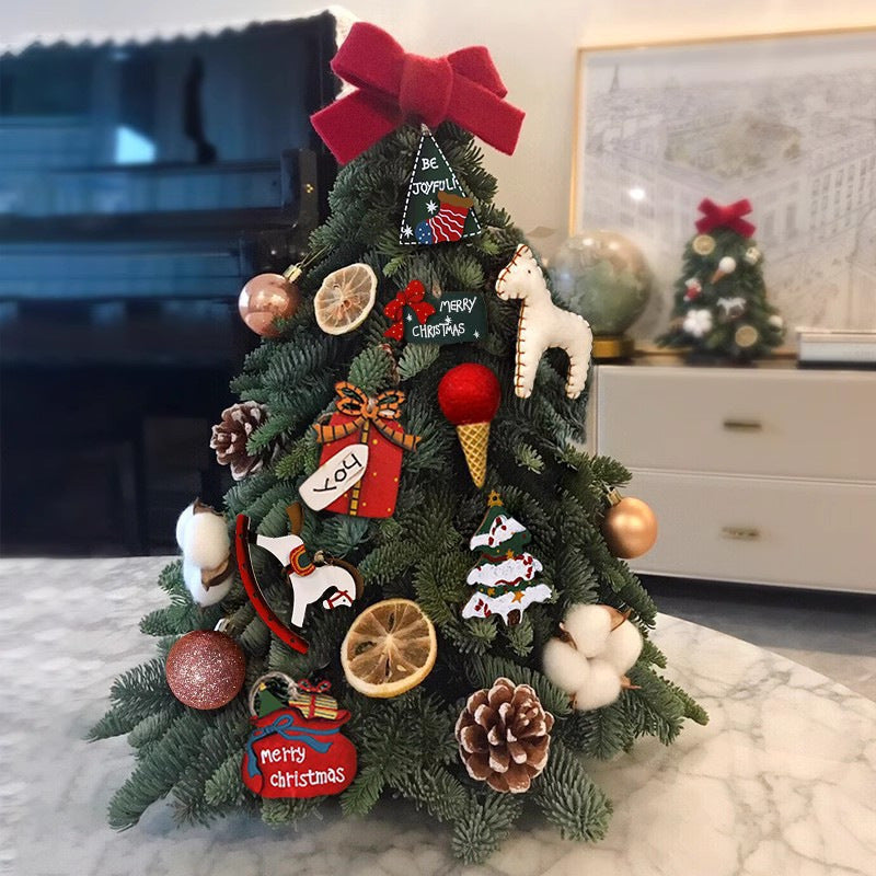 Desktop Noble Pine Christmas Tree – Tabletop Decor for Home & Hotel