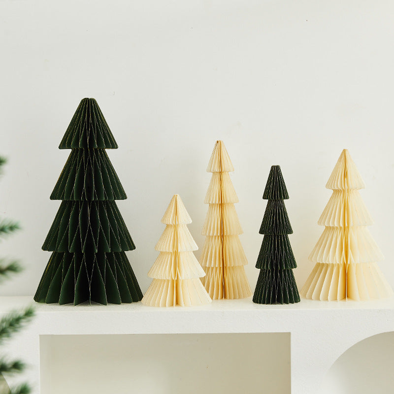 Paper Christmas Tree – Indoor Tabletop Holiday Scene Decoration