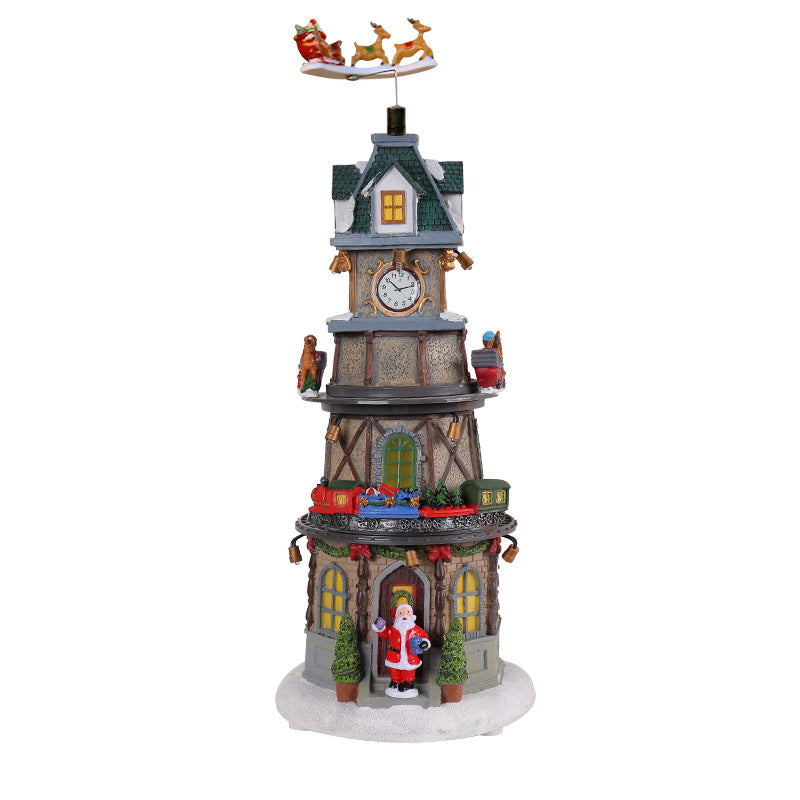 Christmas Luminous Rotating Music Box – Night Light & Kids' Birthday Gift