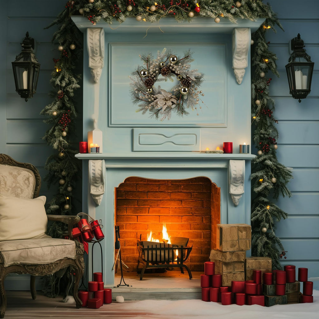 Christmas Wreath 20 Inch – Warm Light Door Decoration
