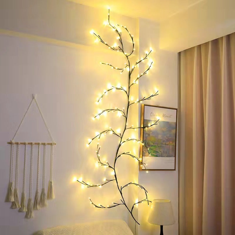 LED Rattan Twig Light String – Warm White Fairy Lights for Christmas & Home Decor