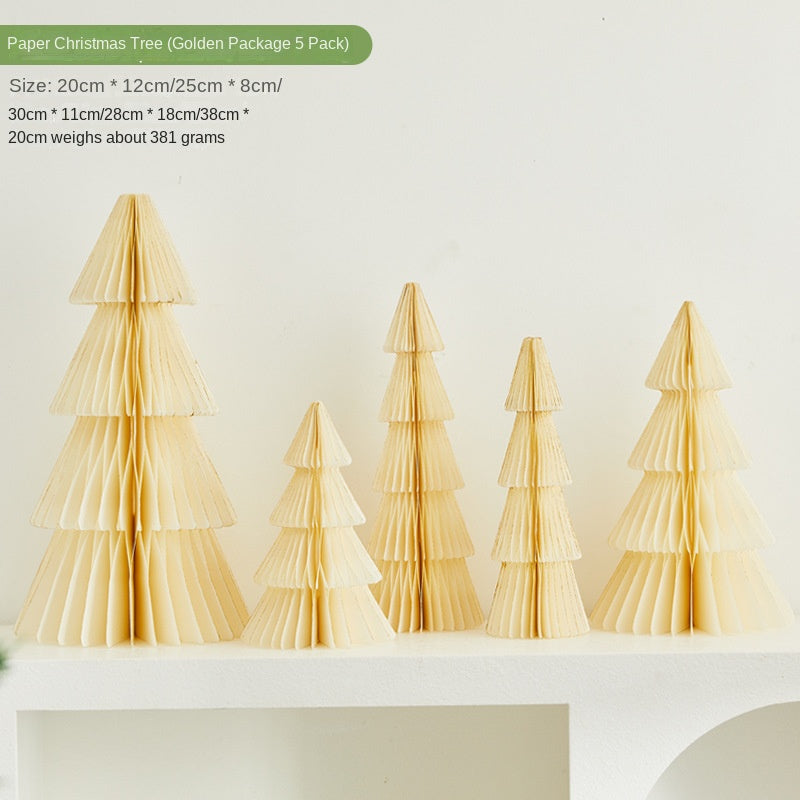 Paper Christmas Tree – Indoor Tabletop Holiday Scene Decoration