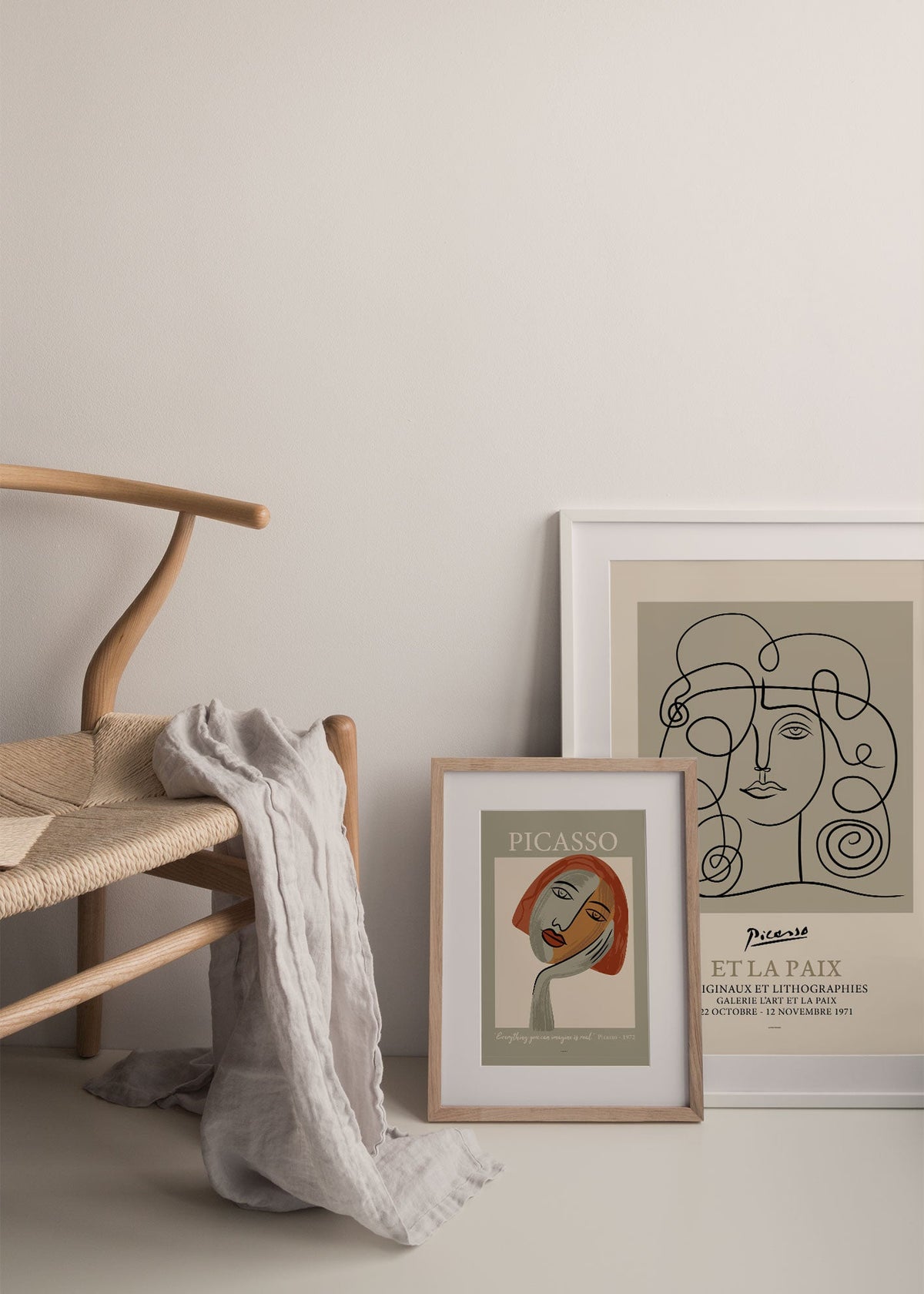 Face with Hand | Picasso-Inspired Art Print for Modern Interiors