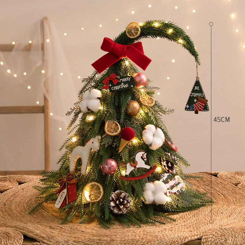 Desktop Noble Pine Christmas Tree – Tabletop Decor for Home & Hotel