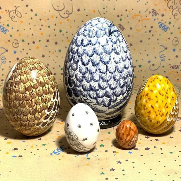 Owl Nesting Egg Wooden Craft – Rustic Home Décor Ornament