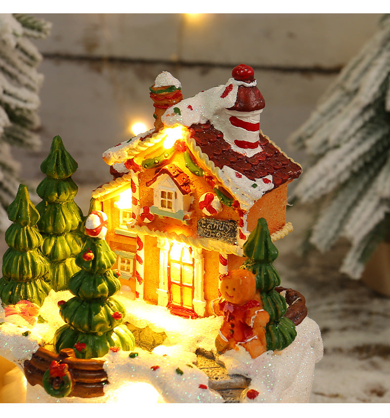 Christmas Luminous Music House – Eight-Tone Music Box Night Light Hut