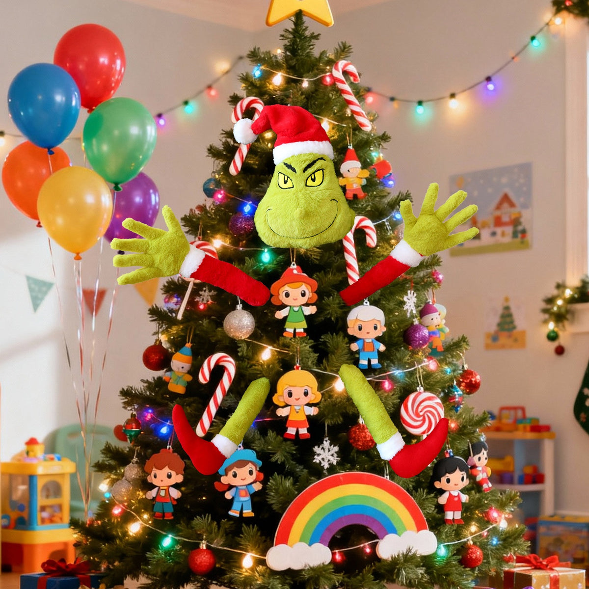Santa Claus Christmas Elf Plush Doll – Festive Holiday Decoration