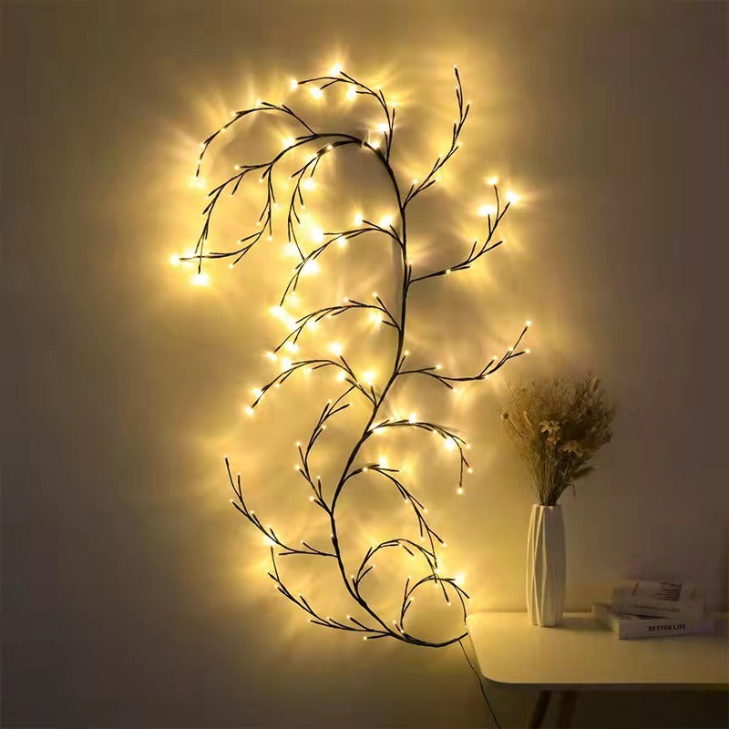 LED Rattan Twig Light String – Warm White Fairy Lights for Christmas & Home Decor