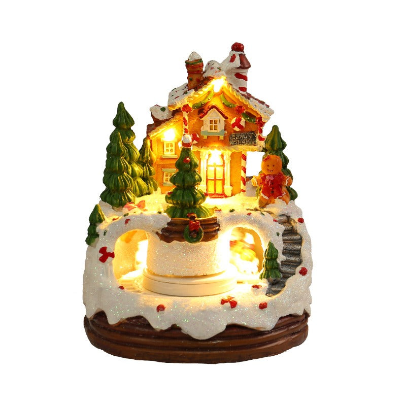 Christmas Luminous Music House – Eight-Tone Music Box Night Light Hut