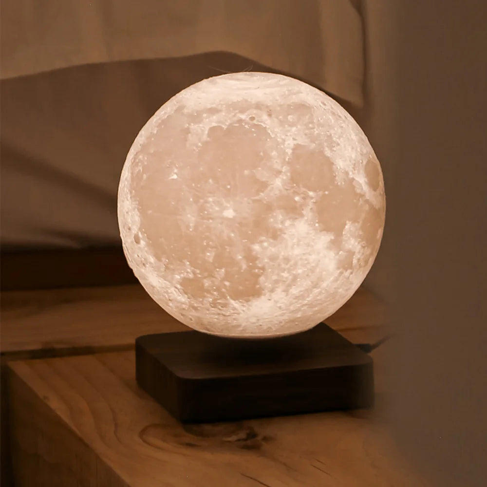 Floating Moon Lamp — 3D Printed Magnetic Levitation Night Light