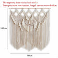 Hand-Woven Bohemian Macramé Wall Tapestry — Tufted Tassel Art