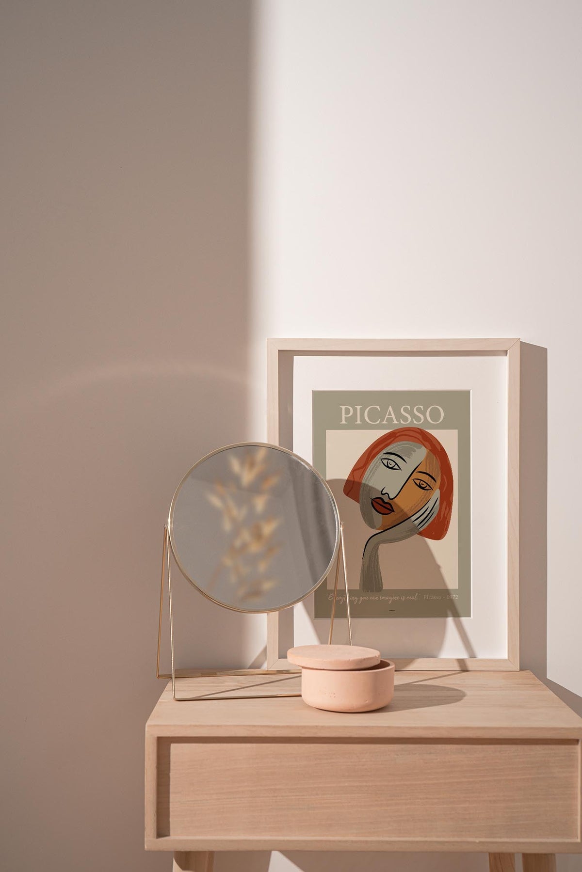 Face with Hand | Picasso-Inspired Art Print for Modern Interiors