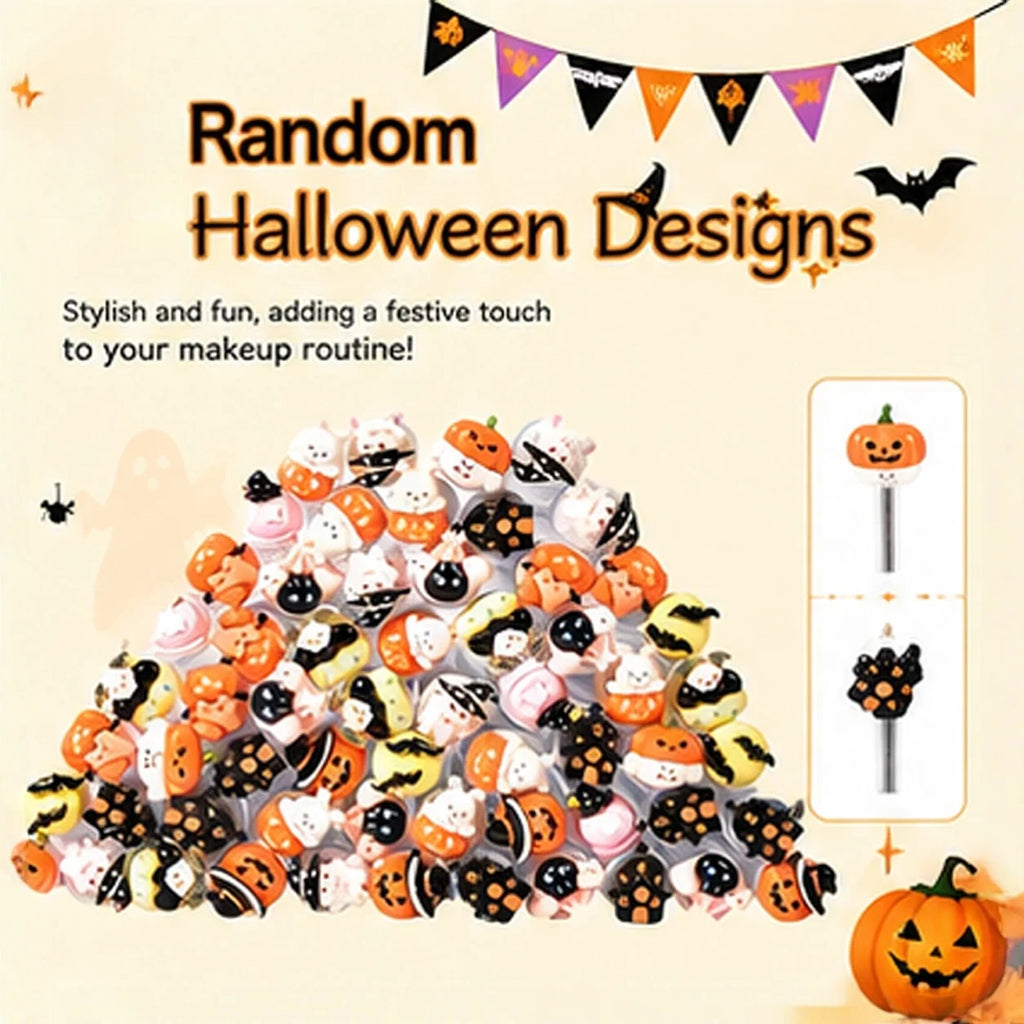Halloween Eyelash Spoolie Brush Set – 51Pcs with Organiser Box