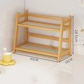 2-Layer Bamboo Spice Caddy & Kitchen Storage Shelf