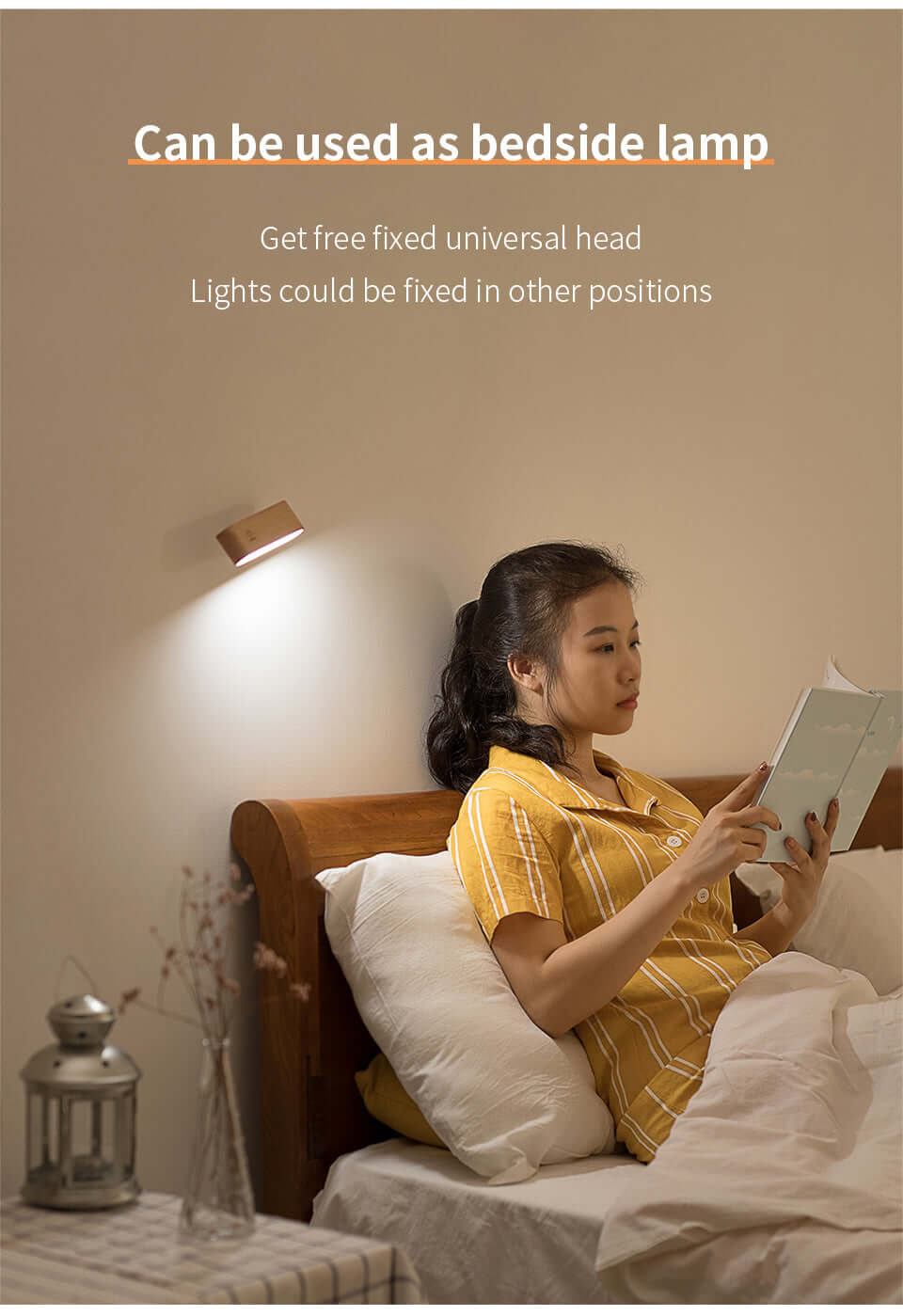 Lumière Shelf Lamp | Solid Wood LED Table Lamp with Organiser Tray